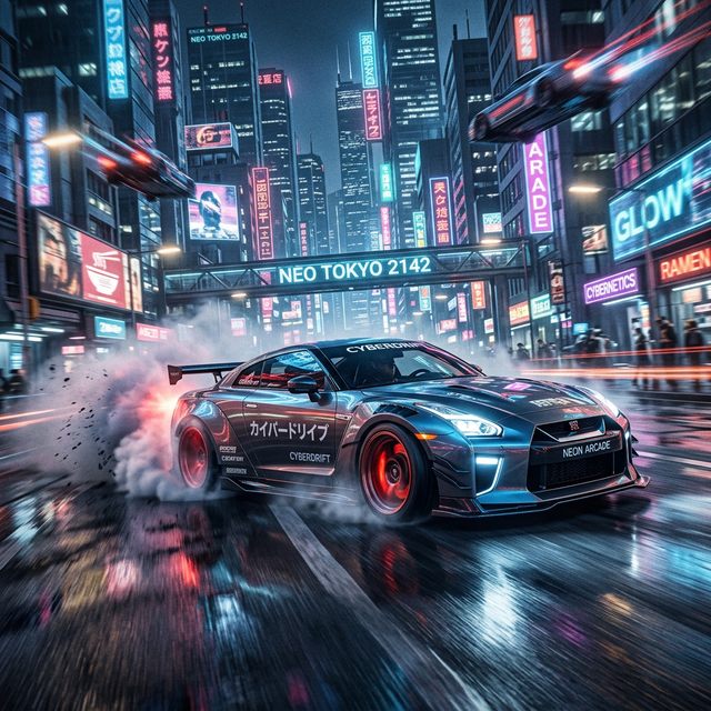 Sora 2 Pro cyberpunk car AI Generation